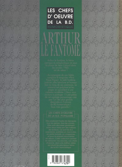 Verso de l'album Arthur le fantôme justicier Arthur le fantôme