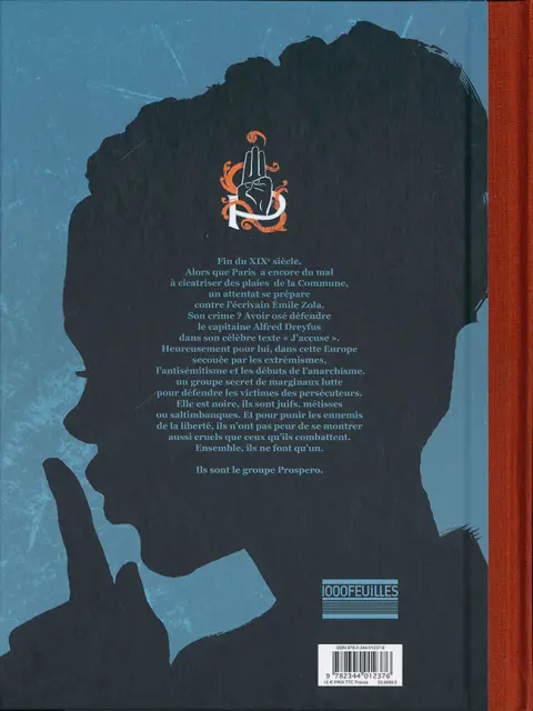 Verso de l'album Beauté noire & le Groupe Prospero Tome 1 Les chasseurs de haine