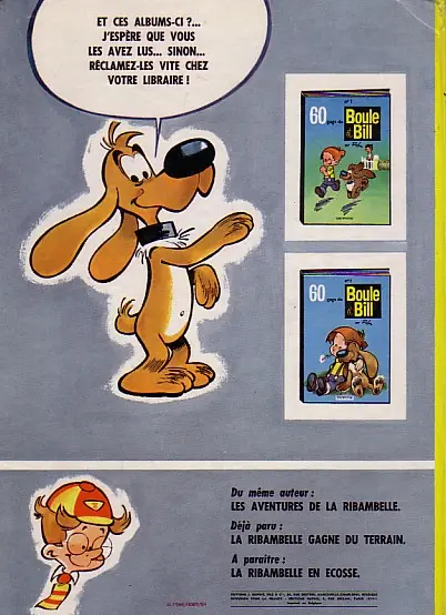 Verso de l'album Boule & Bill Tome 3 60 gags de Boule et Bill