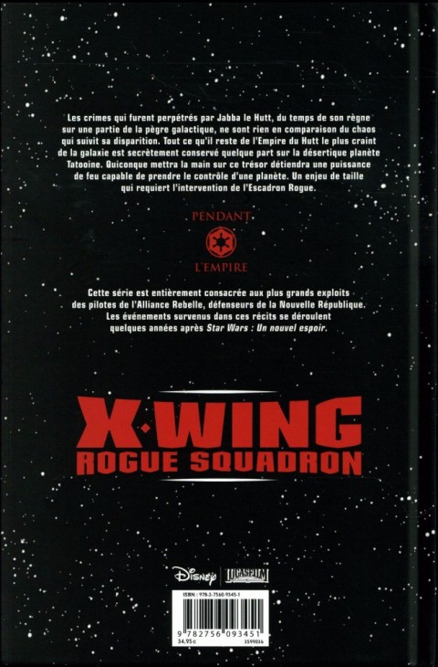 Verso de l'album Star Wars - X-Wing Rogue Squadron Intégrale II