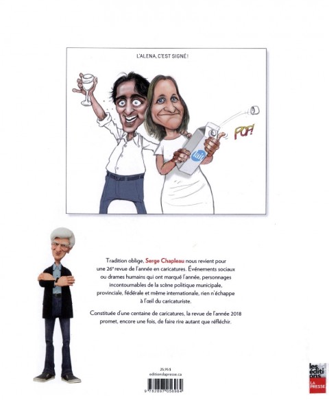 Verso de l'album L'année Chapleau 2018