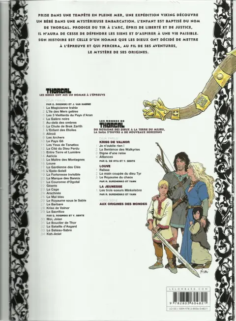Verso de l'album Thorgal Tome 8 Alinoë