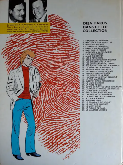 Verso de l'album Ric Hochet Tome 30 Le fantôme de l'alchimiste