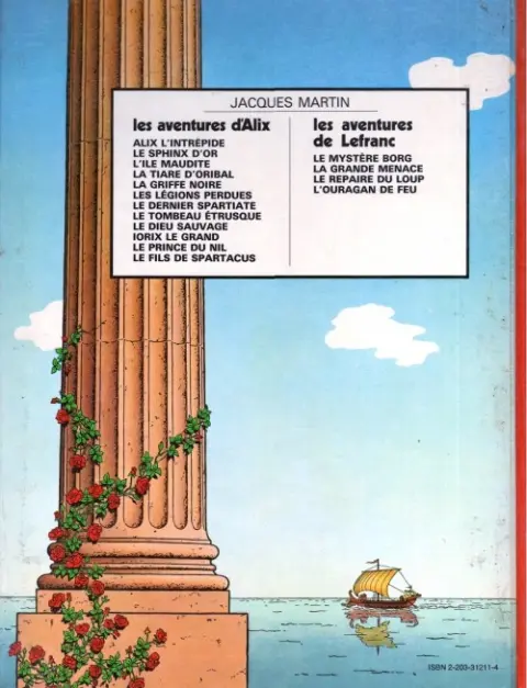 Verso de l'album Alix Tome 11 Le prince du Nil