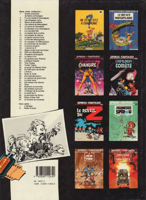 Verso de l'album Spirou et Fantasio Tome 36 L'horloger de la comète