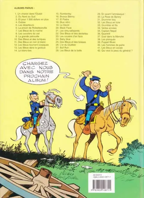 Verso de l'album Les Tuniques Bleues Tome 14 Le blanc-bec