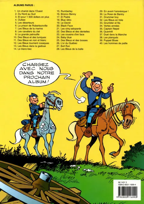 Verso de l'album Les Tuniques Bleues Tome 30 La rose de Bantry