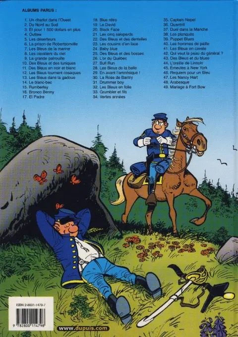 Verso de l'album Les Tuniques Bleues Tome 26 L'or du Québec
