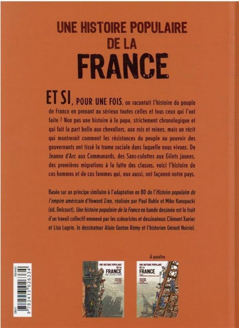 Verso de l'album Une histoire populaire de la France Volume 1 De l'état royal à la commune