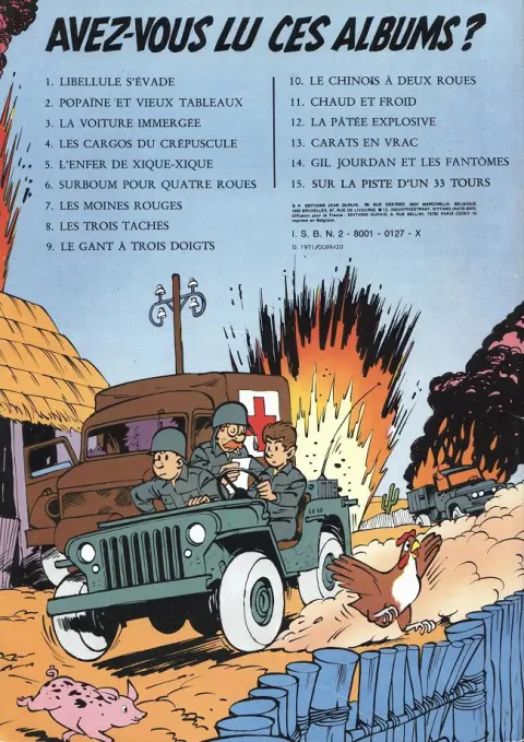 Verso de l'album Gil Jourdan Tome 12 Pâtée explosive -La guerre en caleçon - La poursuite
