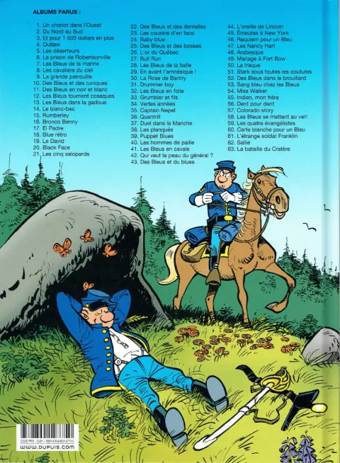 Verso de l'album Les Tuniques Bleues Tome 42 Qui veut la peau du général ?