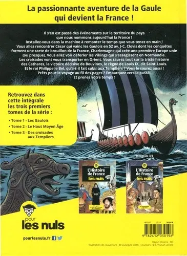 Verso de l'album L'Histoire de France pour les nuls Intégrale 1/3 - La passionnante aventure de la Gaule qui devient la France !