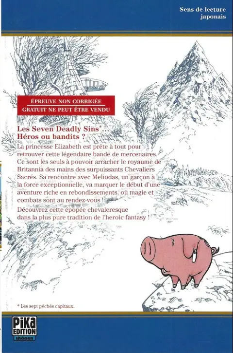 Verso de l'album Seven Deadly Sins 1