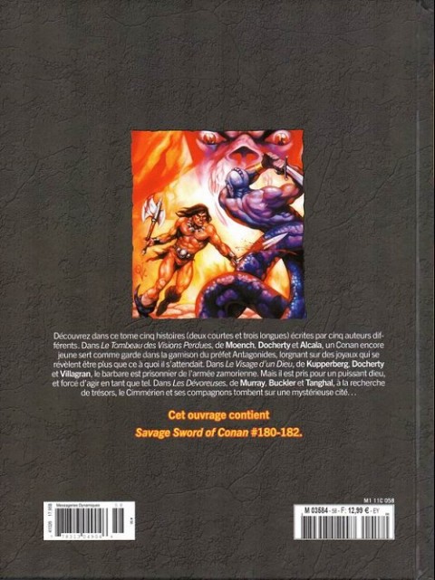 Verso de l'album The Savage Sword of Conan - La Collection Tome 58 Le tombeau des visions perdues