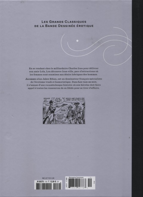 Verso de l'album Les Grands Classiques de la Bande Dessinée Érotique - La Collection Tome 119 Lou taxi de nuit - tome 2