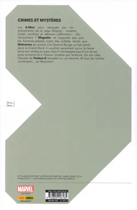 Verso de l'album Dawn of X Volume 14