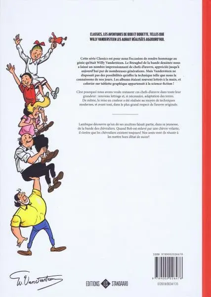 Verso de l'album Bob et Bobette 14 Les chèvraliers