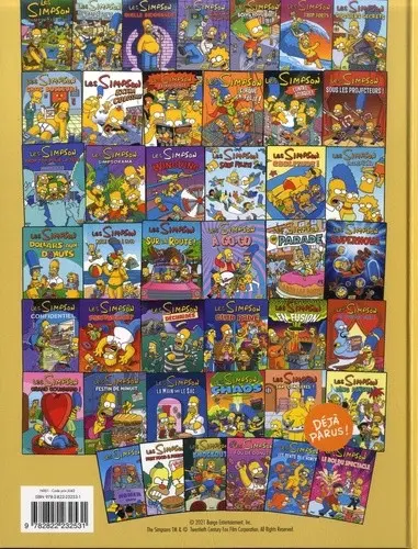 Verso de l'album Les Simpson Tome 44 En route pour la fortune