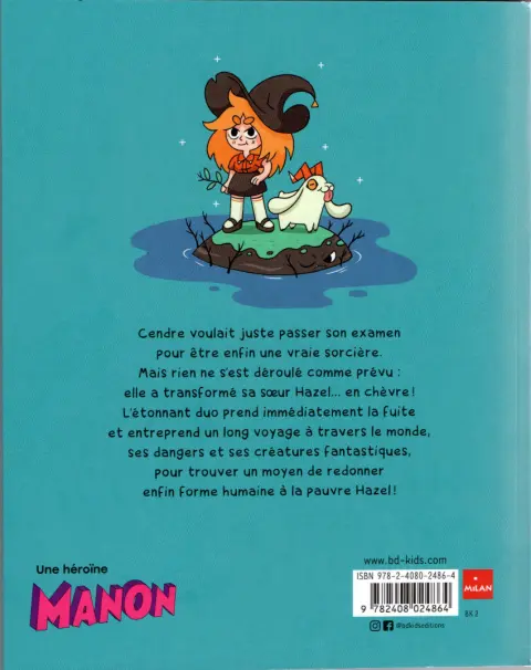 Verso de l'album Cendre & Hazel 1 Les sorcières chèvres