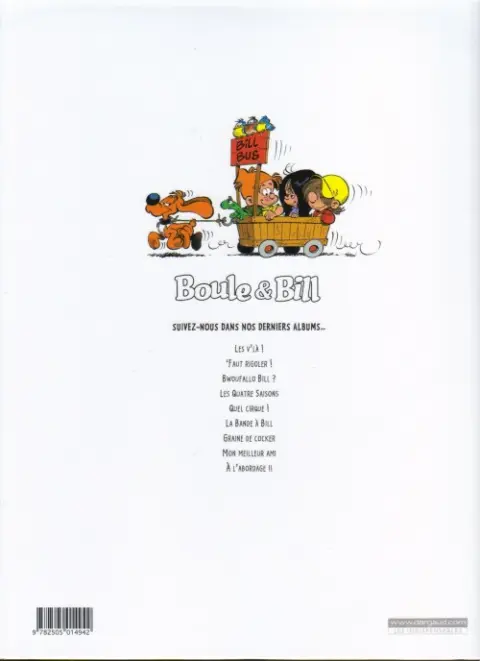 Verso de l'album Boule & Bill Tome 29 Quel cirque !