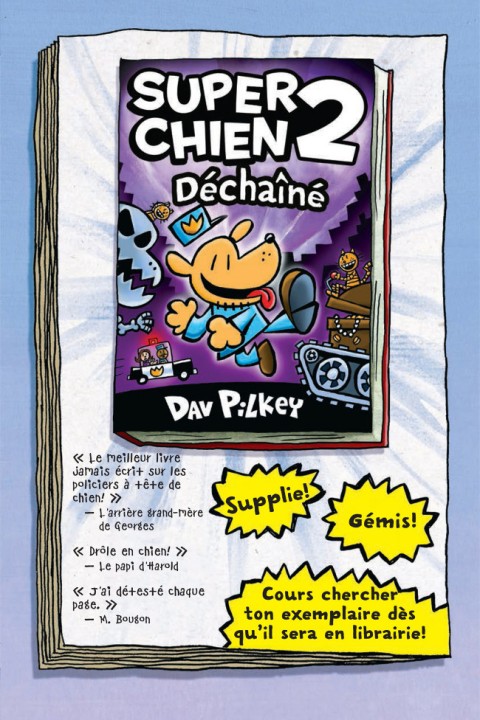 Verso de l'album Super Chien 1