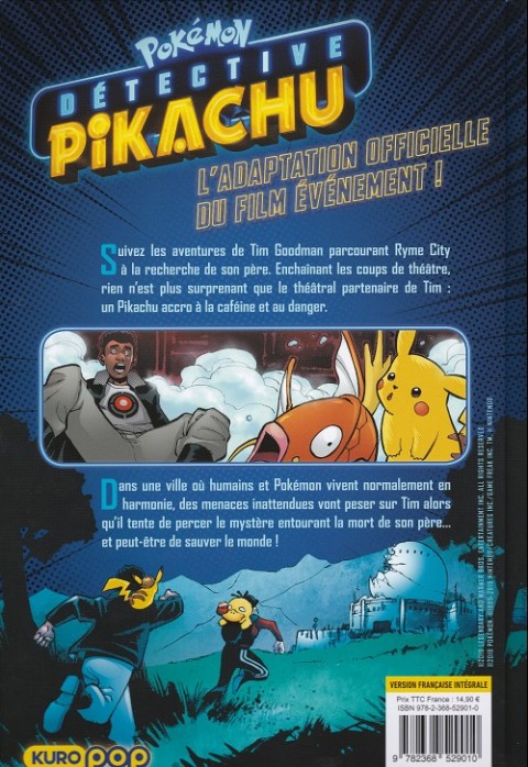 Verso de l'album Pokémon - Détective Pikachu