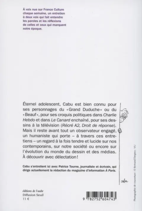Verso de l'album L'observateur engagé