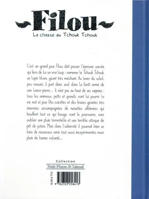 Verso de l'album Filou La chasse au Tchouk Tchouk