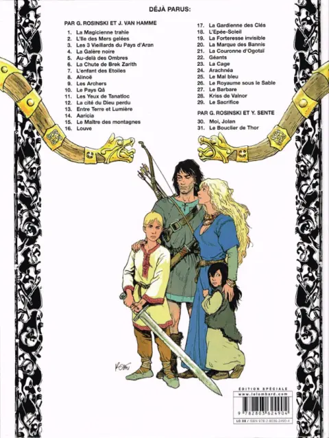 Verso de l'album Thorgal Tome 31 Le Bouclier de Thor