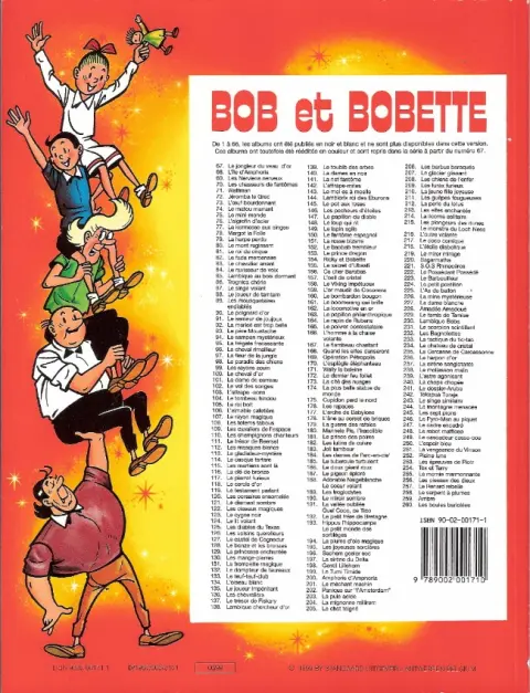 Verso de l'album Bob et Bobette Tome 78 Margot la folle
