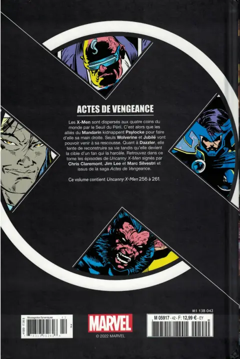 Verso de l'album X-Men - La Collection Mutante Tome 42 Actes de vengeance