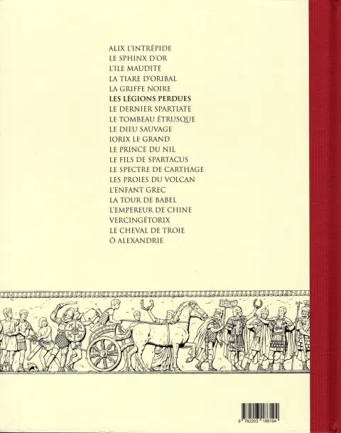 Verso de l'album Alix Tome 6 Les légions perdues