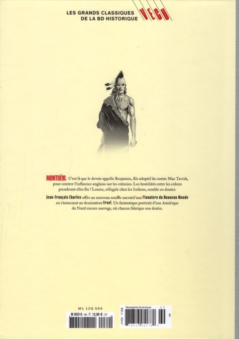 Verso de l'album Les grands Classiques de la BD Historique Vécu - La Collection Tome 70 Les Pionniers du Nouveau Monde - Tome IX : La Rivière en flammes