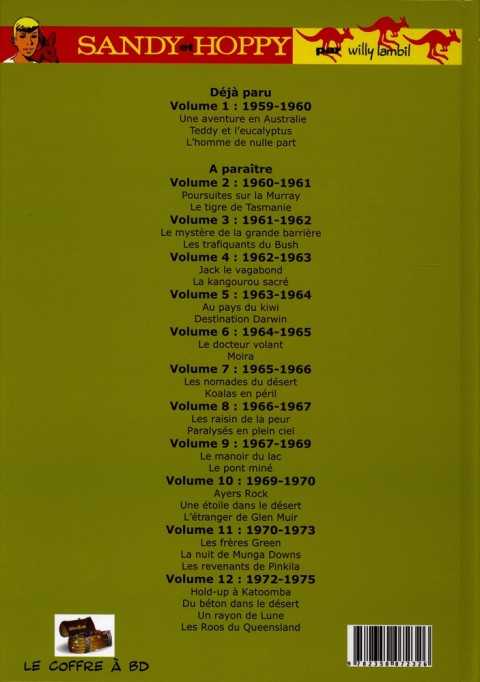 Verso de l'album Sandy & Hoppy Intégrale volume 1: 1959-1960