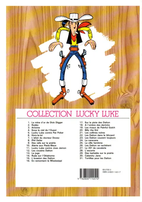 Verso de l'album Lucky Luke Tome 11 Lucky Luke contre Joss Jamon