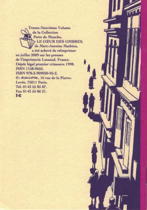 Verso de l'album Le Cœur des ombres