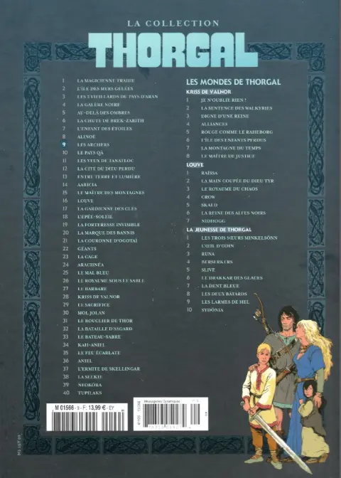 Verso de l'album Thorgal - La collection Tome 9 Les archers