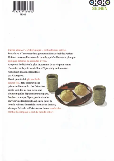 Verso de l'album Bungô Stray Dogs 25