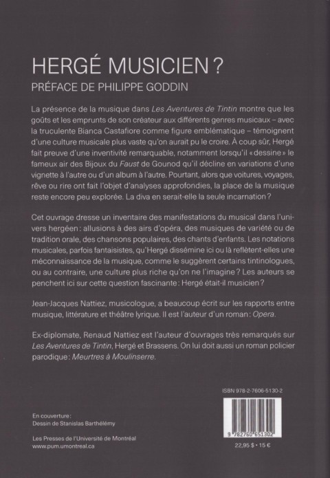 Verso de l'album Hergé musicien ?