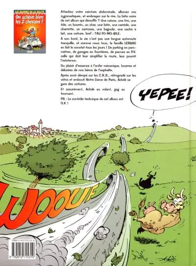 Verso de l'album Les damnés de la route Tome 2 L'homme qui murmurait à l'oreille des 2 chevaux