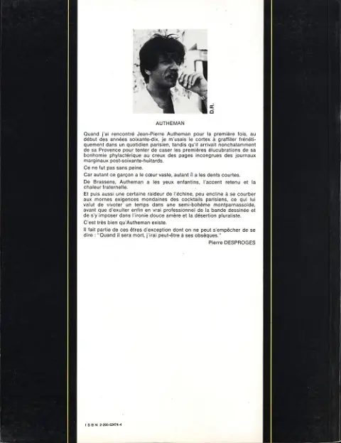 Verso de l'album Les Déserteurs