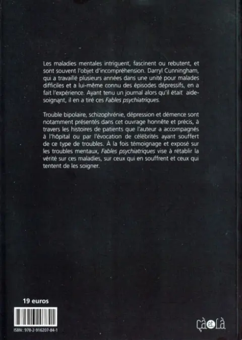 Verso de l'album Fables psychiatriques