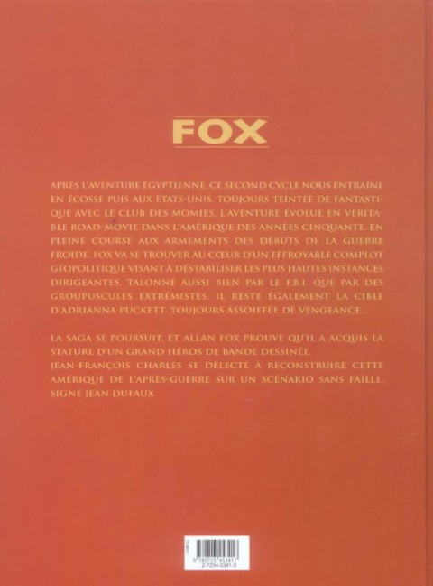 Verso de l'album Fox Intégrale Tomes 5 à 7