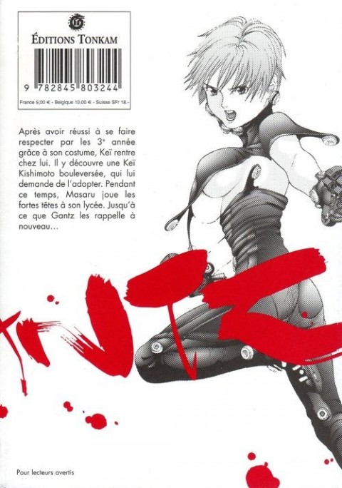 Verso de l'album Gantz 3