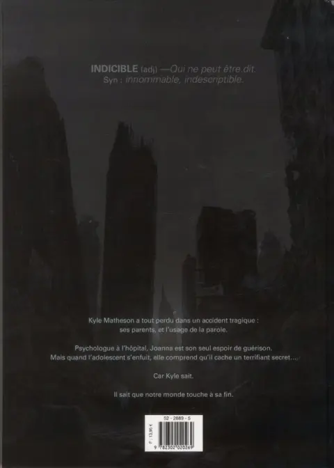 Verso de l'album Indicible Tome 1 Les dieux noirs