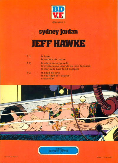 Verso de l'album Jeff Hawke Tome 4 Les vents de Mars