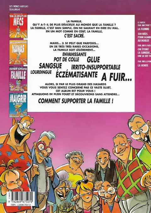 Verso de l'album Jim et ses copains Tome 4 Comment supporter la famille