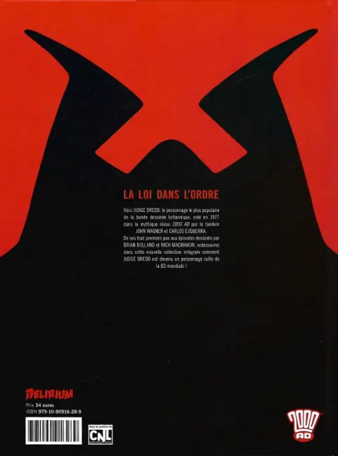Verso de l'album Judge Dredd : Les Affaires classées 01 Années 2099-2100 (2000 AD progs 02-60)