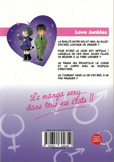 Verso de l'album Love junkies Saison 1 Tome 10