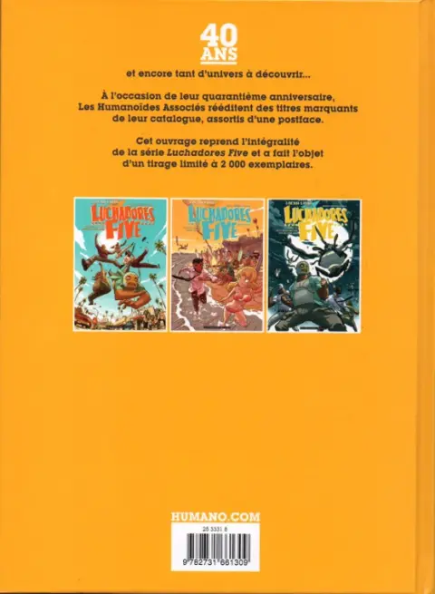 Verso de l'album Luchadores Five